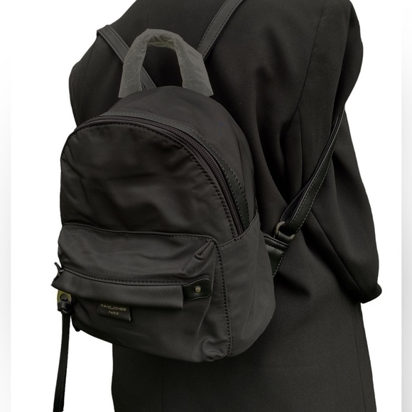 NWT David  Jones Mini Backpack- Black - Picture 1 of 15